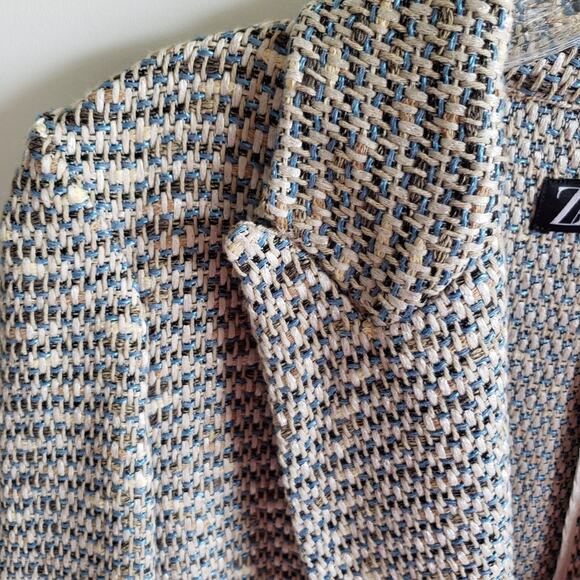 Zara Textured Double Breasted Blazer - Picture 6 of 8